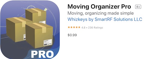 Moving Organizer Pro on IoS